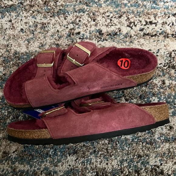 Birkenstocks Faux Fur Lined Sandals